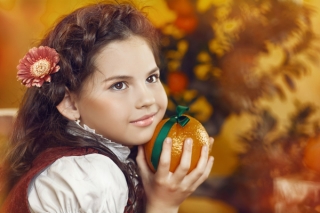 Детская фотосъемка "Оранжевое настроение" в центре Петербурга