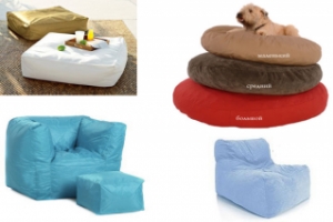 Различные типы бескаркасной мебели в интернет-магазине "МистерПуфик"
