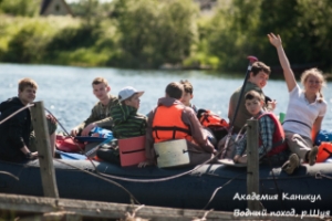 Детский лагерь "Академия Каникул" в Карелии, водный поход для детей по реке Шуя. Фоторепортаж