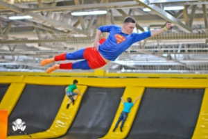 Супермены в батутном парке "Невесомость" в Нижнем Новгороде